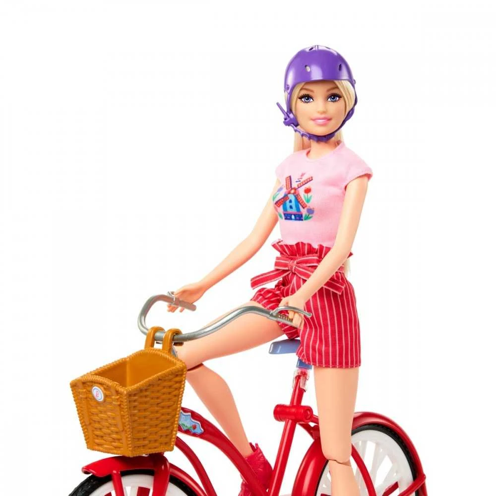 Mattel BARBIE lėlės ir dviračio rinkinys (HWJ00)
