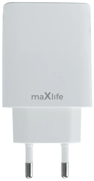Maxlife MXTC-10-20AC PD QC įkroviklis 1x USB-C 1x USB 20W baltas