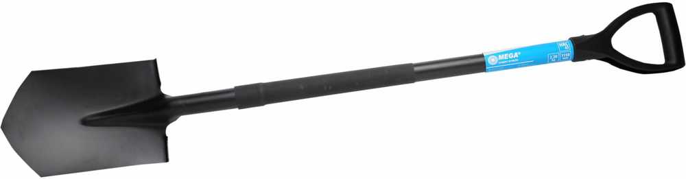 Mega Szpadel Aštrus, grūdintas kastuvas, metaliniu kotu 1150 mm