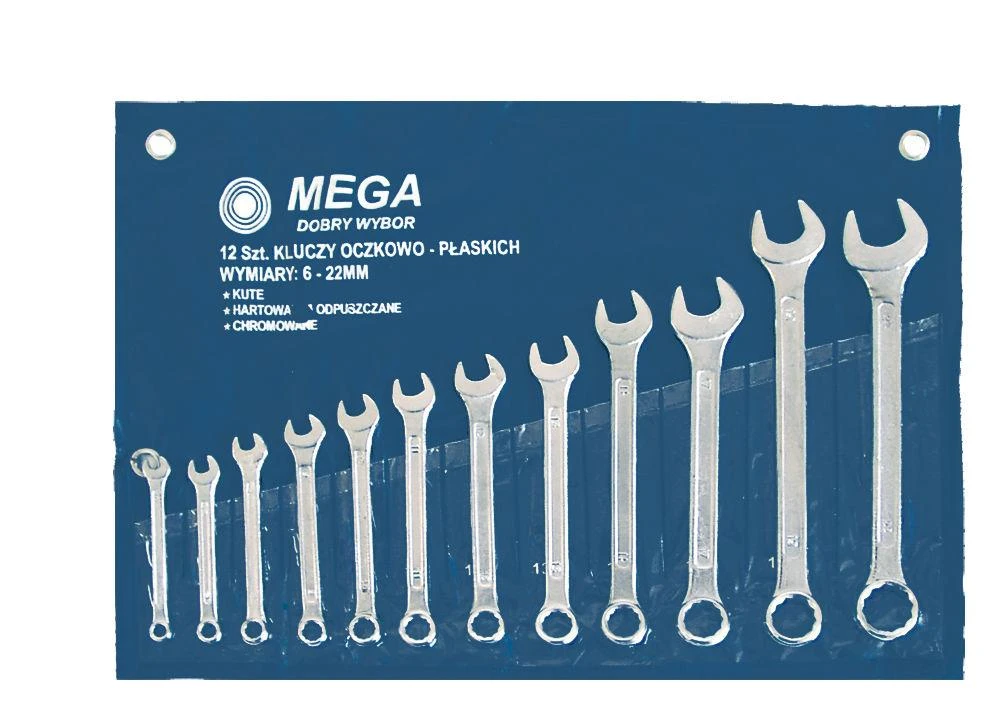 Mega Klucz Kombinuotų raktų rinkinys, 12 vnt., 6–22 mm, dėkle