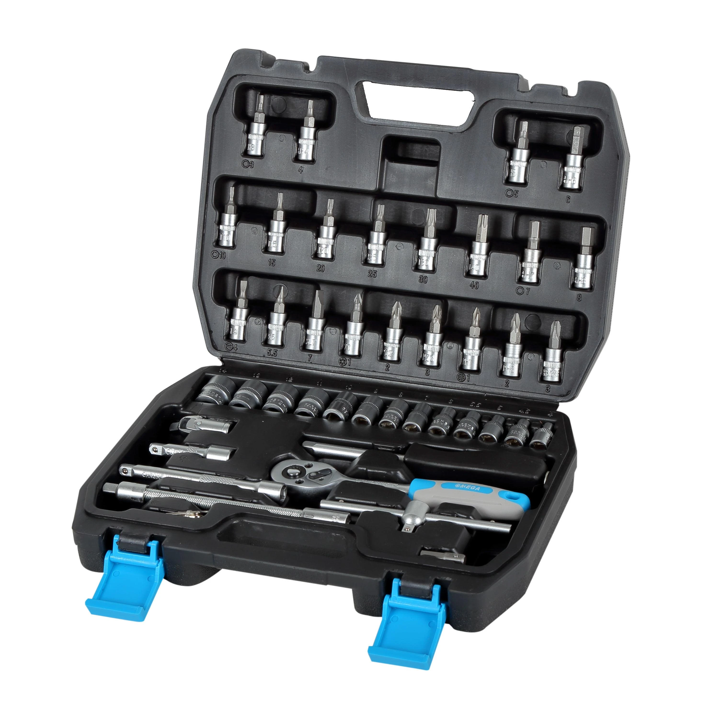 Mega Rinkinys 46 galvučių ir antgalių rinkinys 1/4'', 4-14 mm