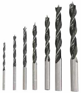 Grąžtas Mega Wiertła Medienos grąžtų rinkinys, 5 vnt. (4–10 mm) dėkle <121105>