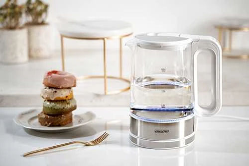 Mesko | Virdulys | MS 1301w | Electric | 1850 W | 1.7 L | Glass | 360° rotational base | Baltas