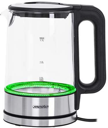 Mesko MS 1301 juodas Virdulys stiklinis 1,7 l su regulacją temp.