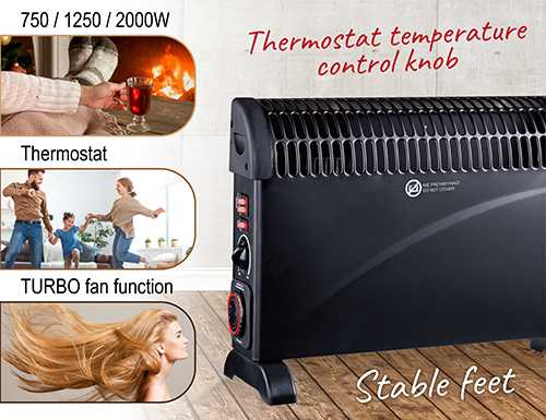 Mesko MS 7741 baltas Konvektorius šildytuvas su laikmačiu ir turbo oro srautu