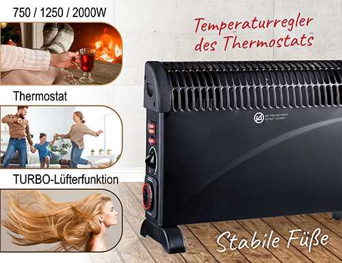 Mesko MS 7741 baltas Konvektorius šildytuvas su laikmačiu ir turbo oro srautu
