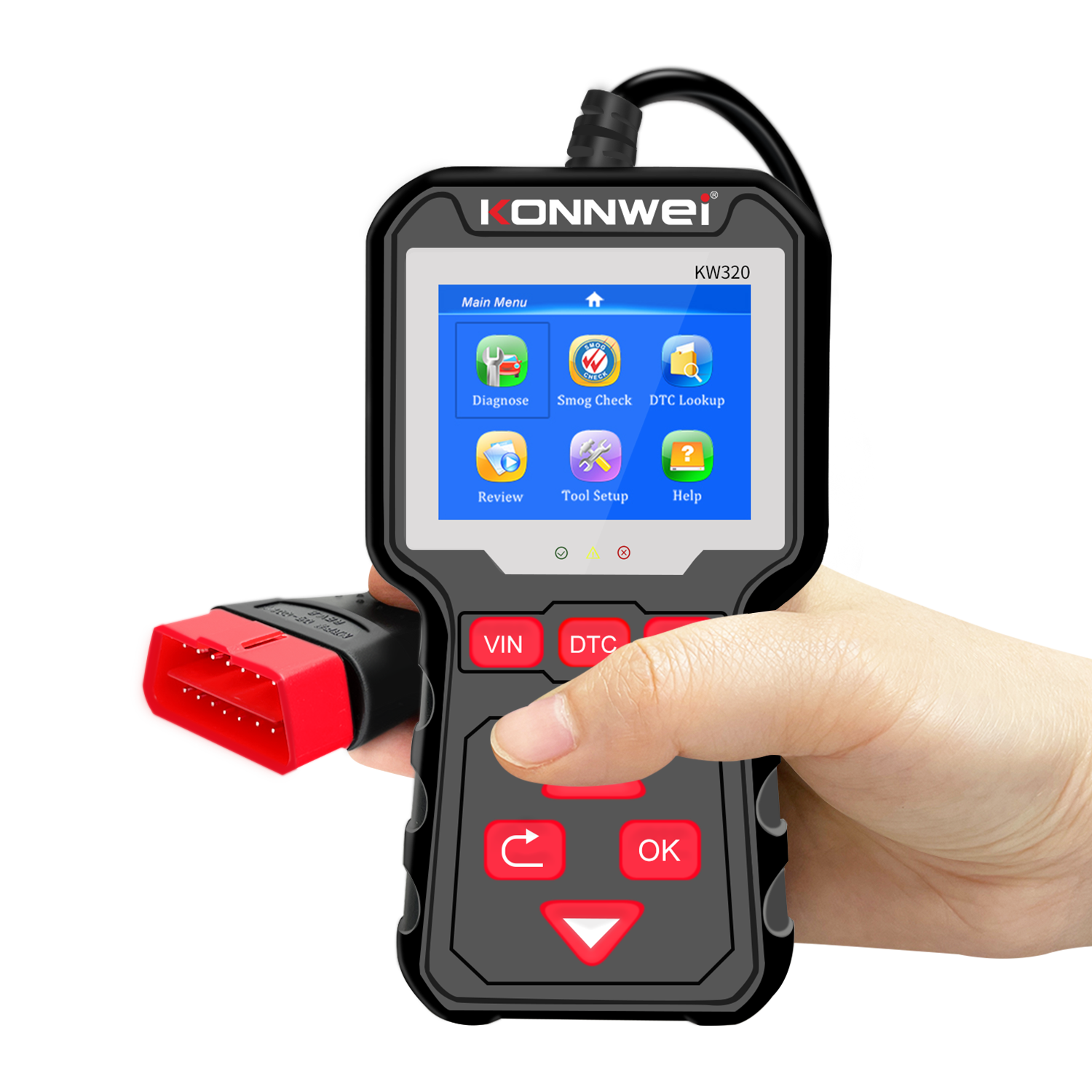 Miernik Diagnostinis matuoklis, OBD2 skaitytuvas Konnwei KW320