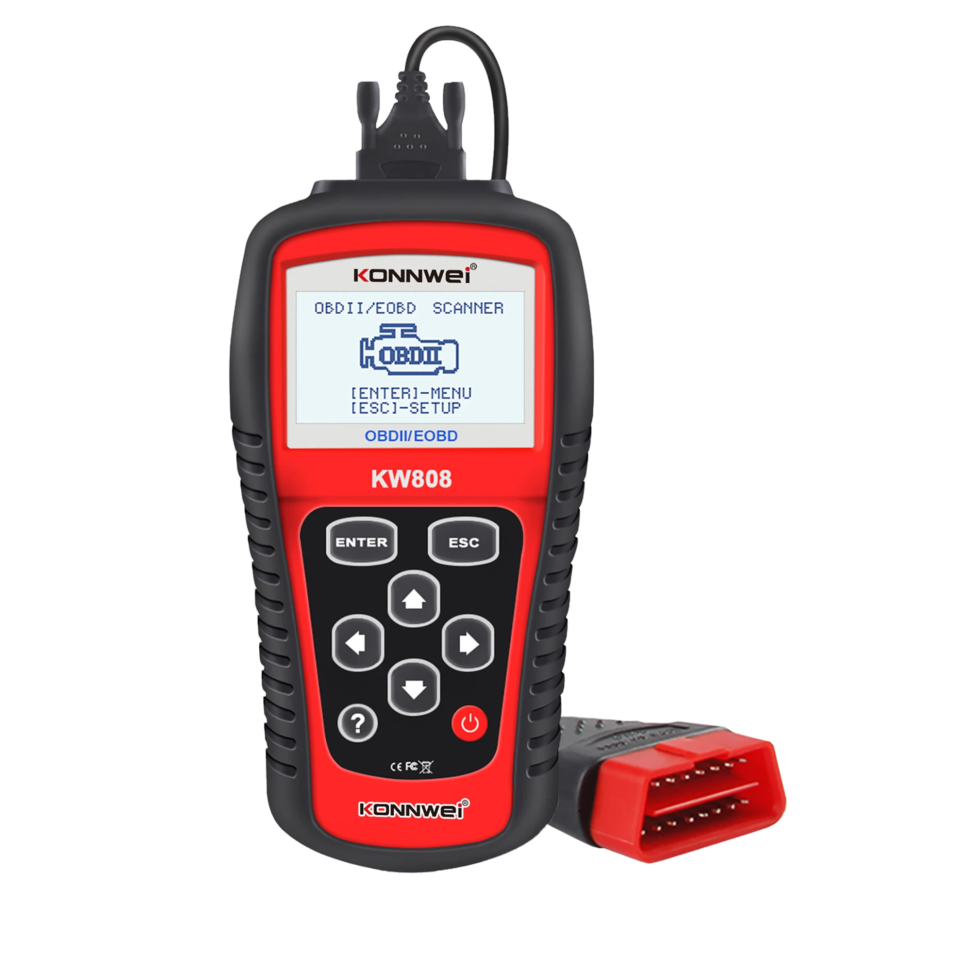 Diagnostinis matuoklis, OBD2 skaitytuvas Konnwei KW808