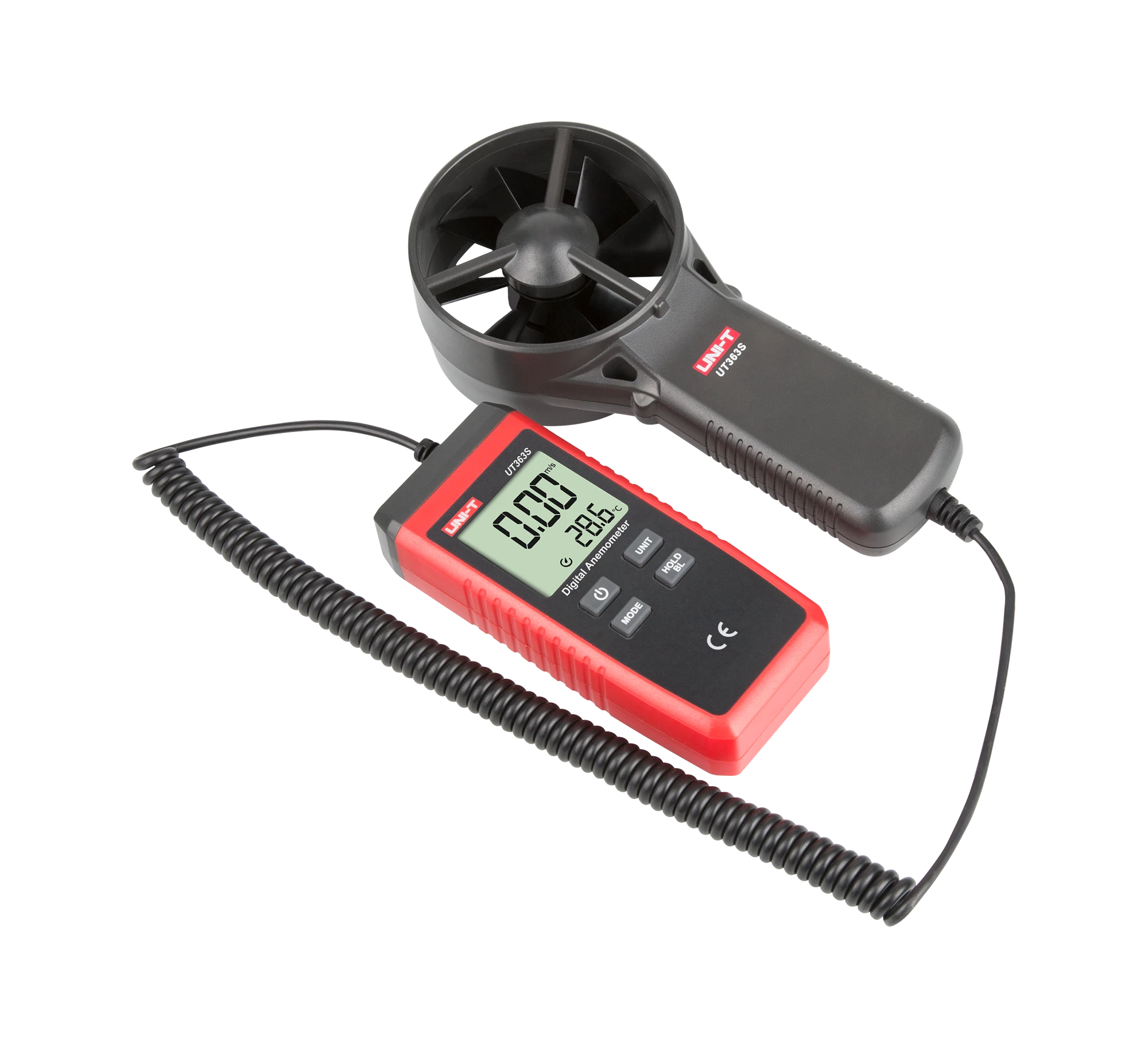 Anemometras su temperatūros indikacija UT363S 0.4~30m/s -10~50℃ UNI-T