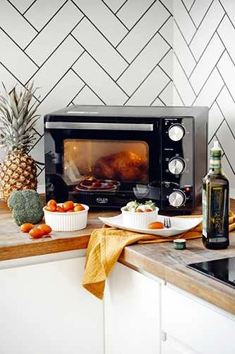 Mikrobangų krosnelė Adler elektrinė orkaitė | AD 6024 | 22 L | 1300 W | Juodas