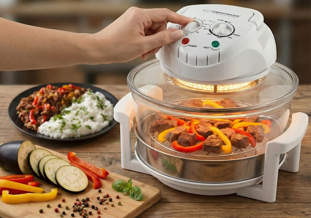 Mikrobangų krosnelė EKO003 Esperanza kombiwar halogenowy quasar 18l 1400w