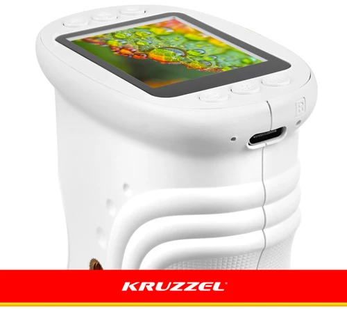 Mikroskop edukacyjny kieszonkowy biay Kruzzel