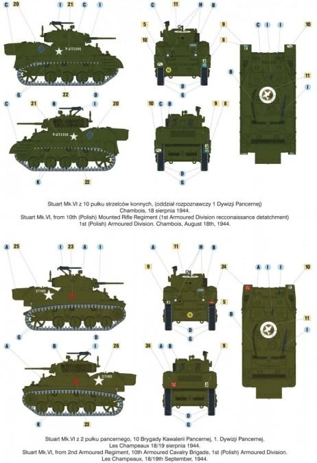 Mirage Stuart MkVI M5A1 lengvasis bakas