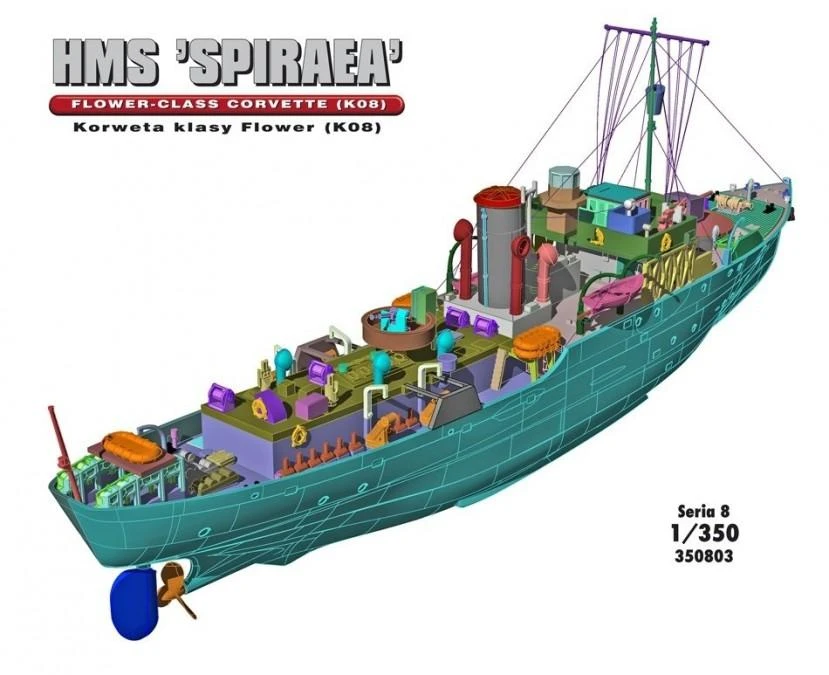 Mirage Hobby Mirage British Flower Corvette K08 HMS Spiraea