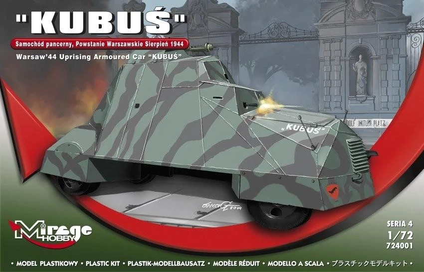 Mirage KUBUŚ Šarvuotas automobilis – Varšuvos sukilimas 1944 m. rugpjūčio mėn. mastelis 1:72