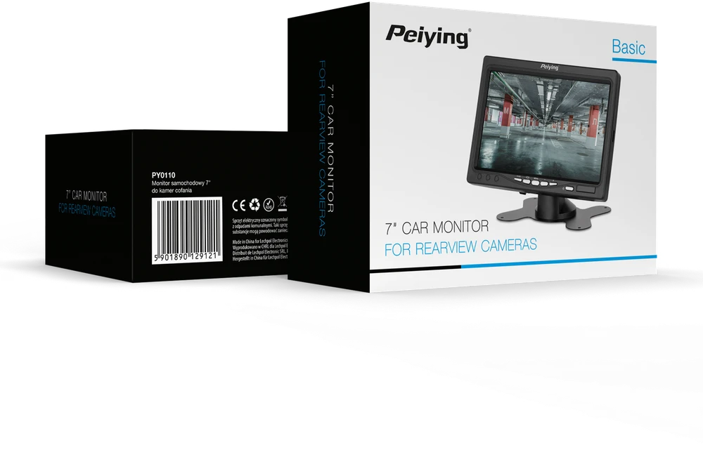 „Peiying“ automobilio monitorius galinio vaizdo kamerai 7 colių PY0110