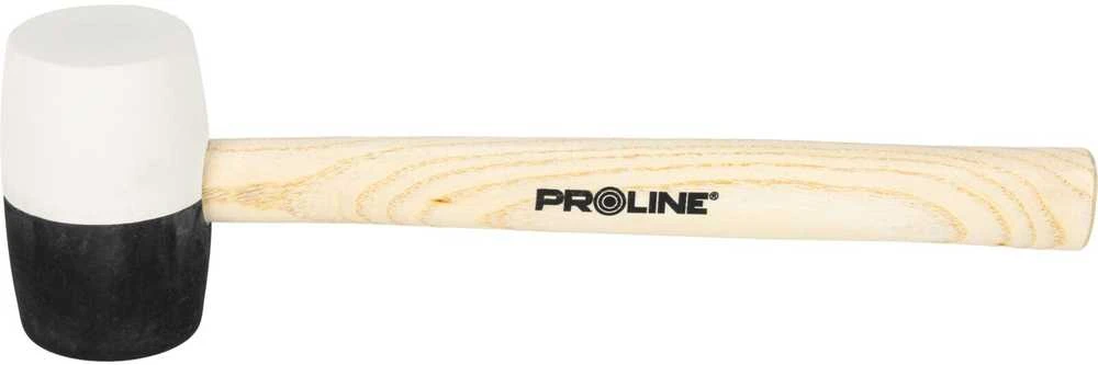 Proline Guminis plaktukas su medine rankena juodai baltas 580 g