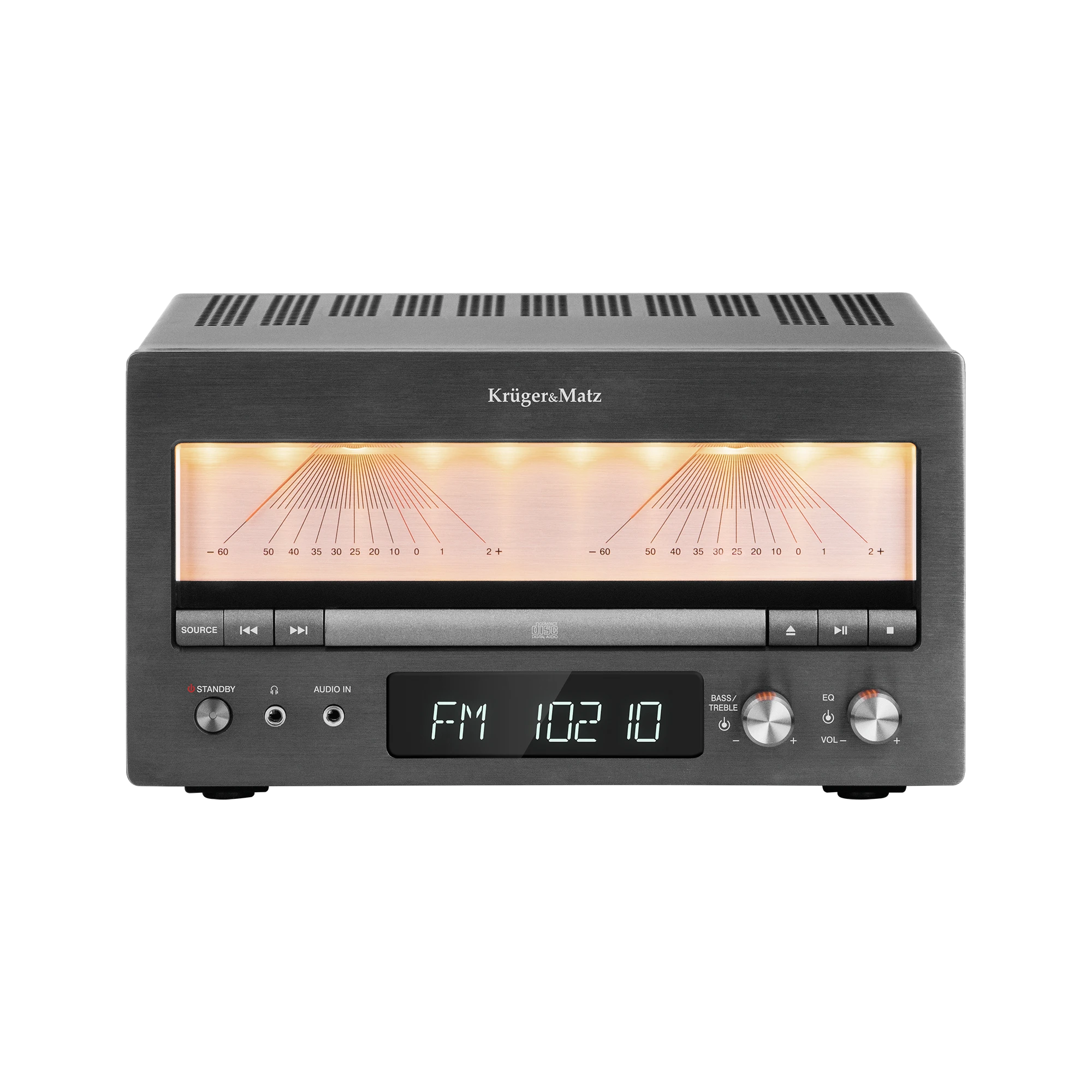 Muzikinis centras HiFi sistema Kruger & Matz KM1995 (A klasės stiprintuvas, CD, USB, Bluetooth, DAB+ skaitmeninis radijas, FM)
