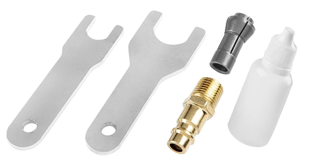Neo Tools Šlifuoklis Pneumatinis kampinis šlifuoklis 1/4 colio; 1/8 colio - 6 mm / 3 mm, 20 000 aps./min.