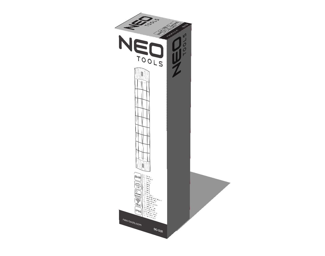Neo Tools Infraraudonųjų spindulių šildytuvas Neo 90-031, 2kW