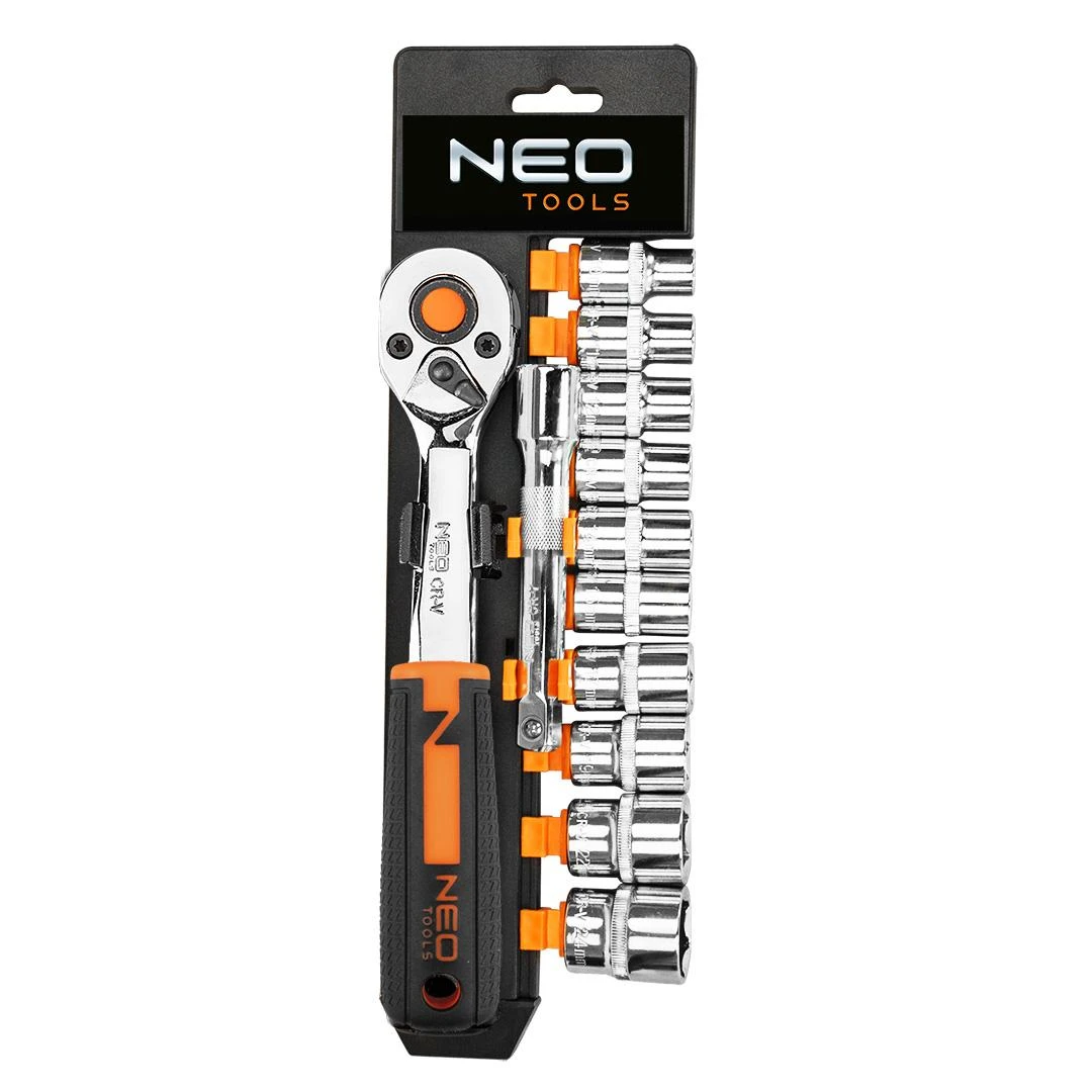 Neo Rinkinys 3/8" galinių raktų rinkinys, 12 dalių, CrV