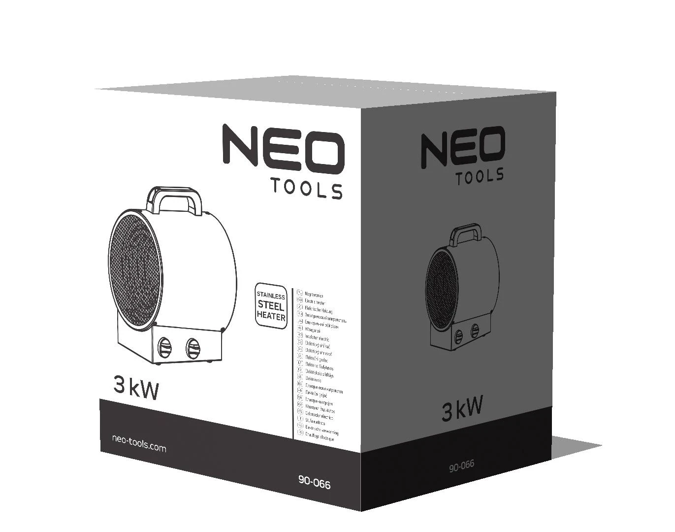 Neo Tools Pastatomas elektrinis šildytuvas NEO, 3000W, 90-066