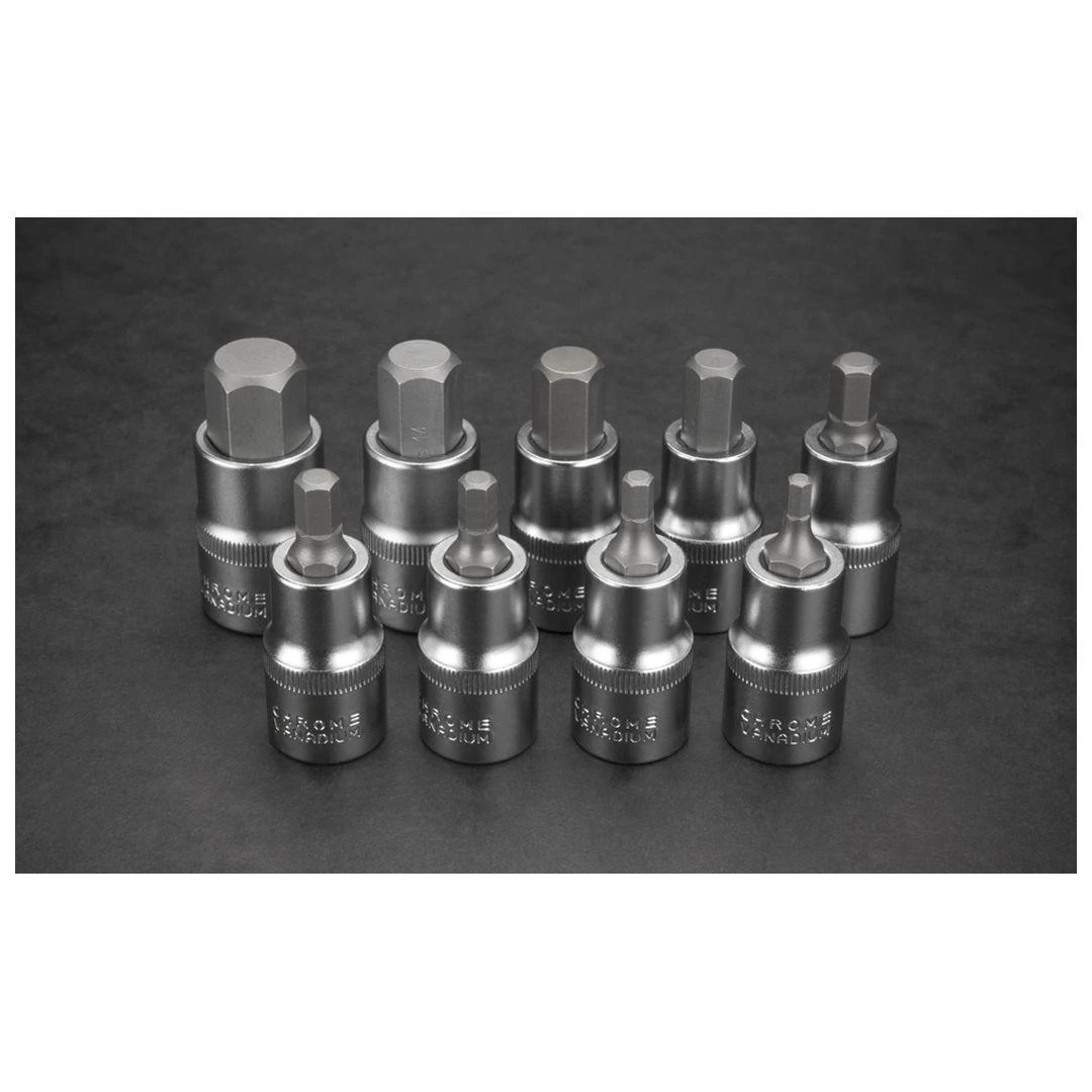 Neo Tools Koncówki Šešiakampiai antgaliai ant 55 mm lizdo, 9 vnt. rinkinys