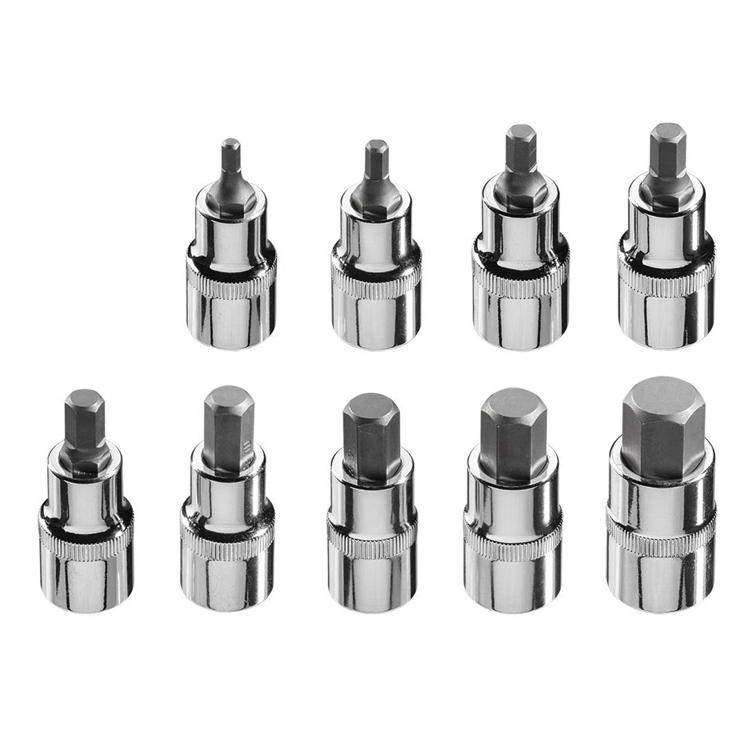 Neo Tools Koncówki Šešiakampiai antgaliai ant 55 mm lizdo, 9 vnt. rinkinys