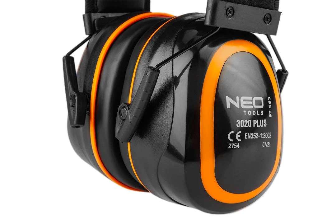 Neo apsauginės ausinės su oranžiniu rėmeliu