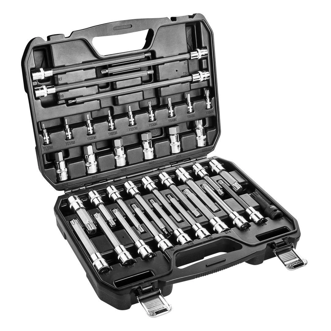 Neo Tools 38 dalių Torx ir Spline antgalių rinkinys su TUV sertifikatu