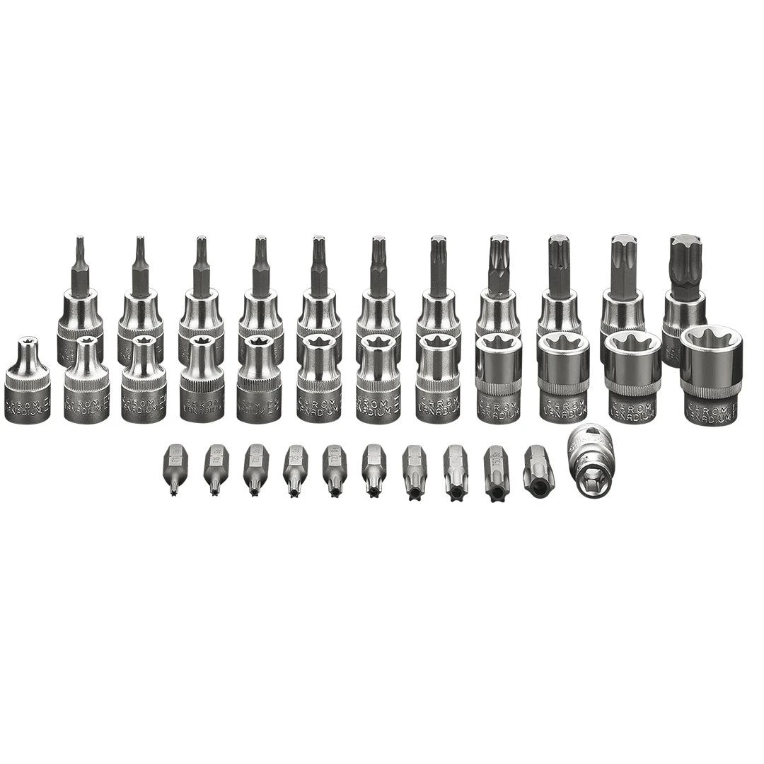Neo Tools Bity Torx 3/8" antgalių rinkinys, 34 vnt.
