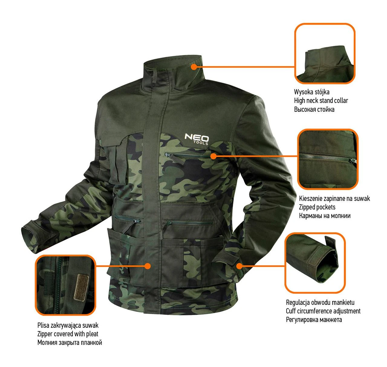 Neo Tools Bluza, CAMO darbo megztinis, M dydis