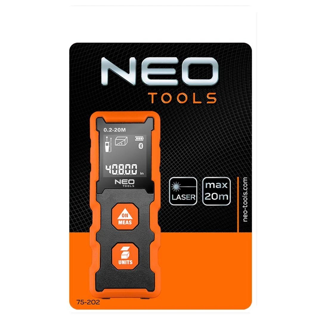 Neo Tools Dalmierz Lazerinis atstumo ieškiklis, veikimo nuotolis 20 m
