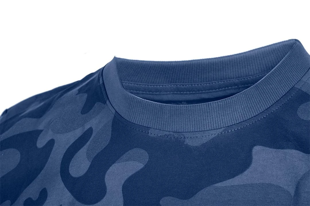 T Shirt Kamufliažiniai tamsiai mėlyni darbo marškinėliai, L dydis