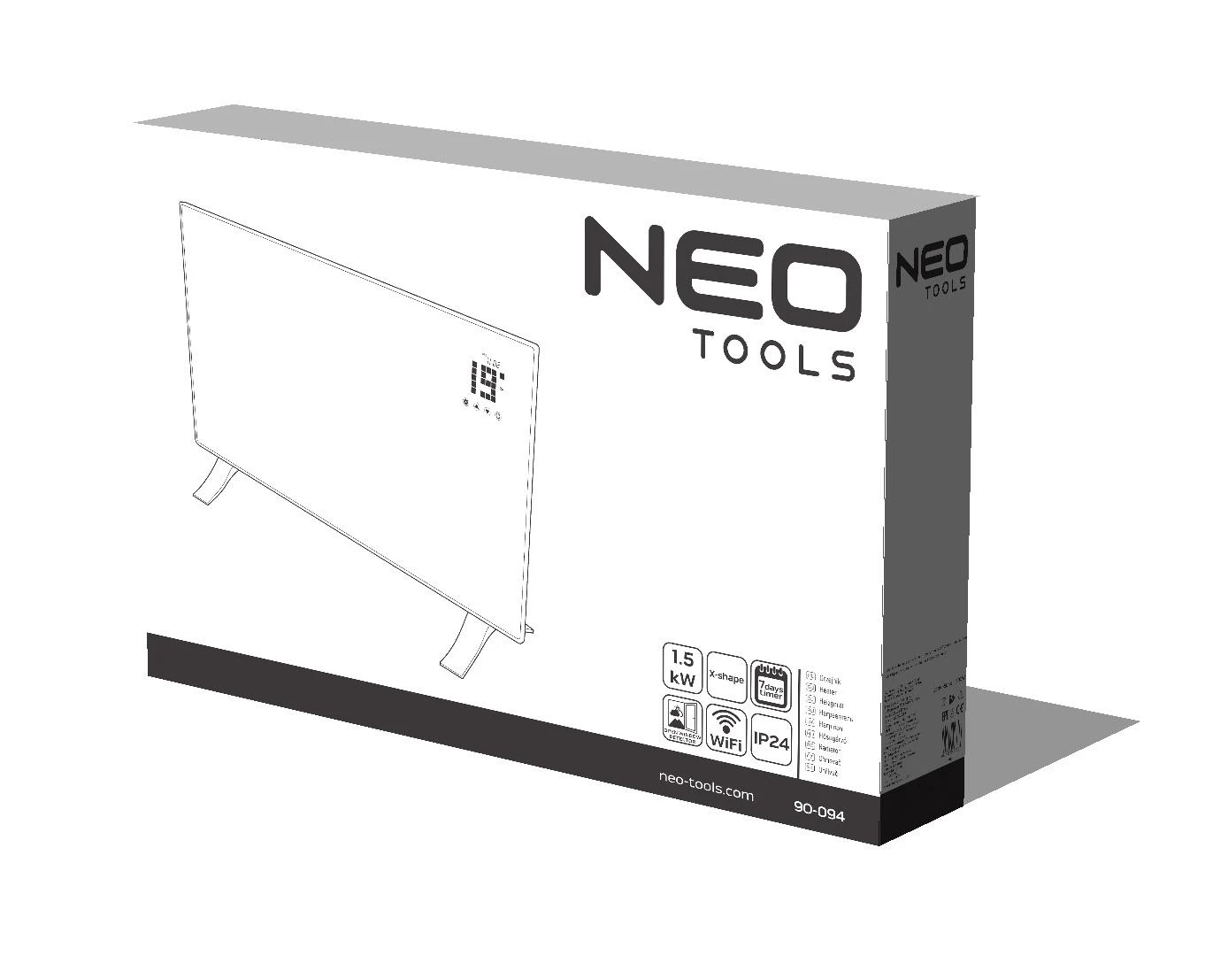 Šildytuvas Neo TOP-90-094 1500W (Ekspozicinė prekė)