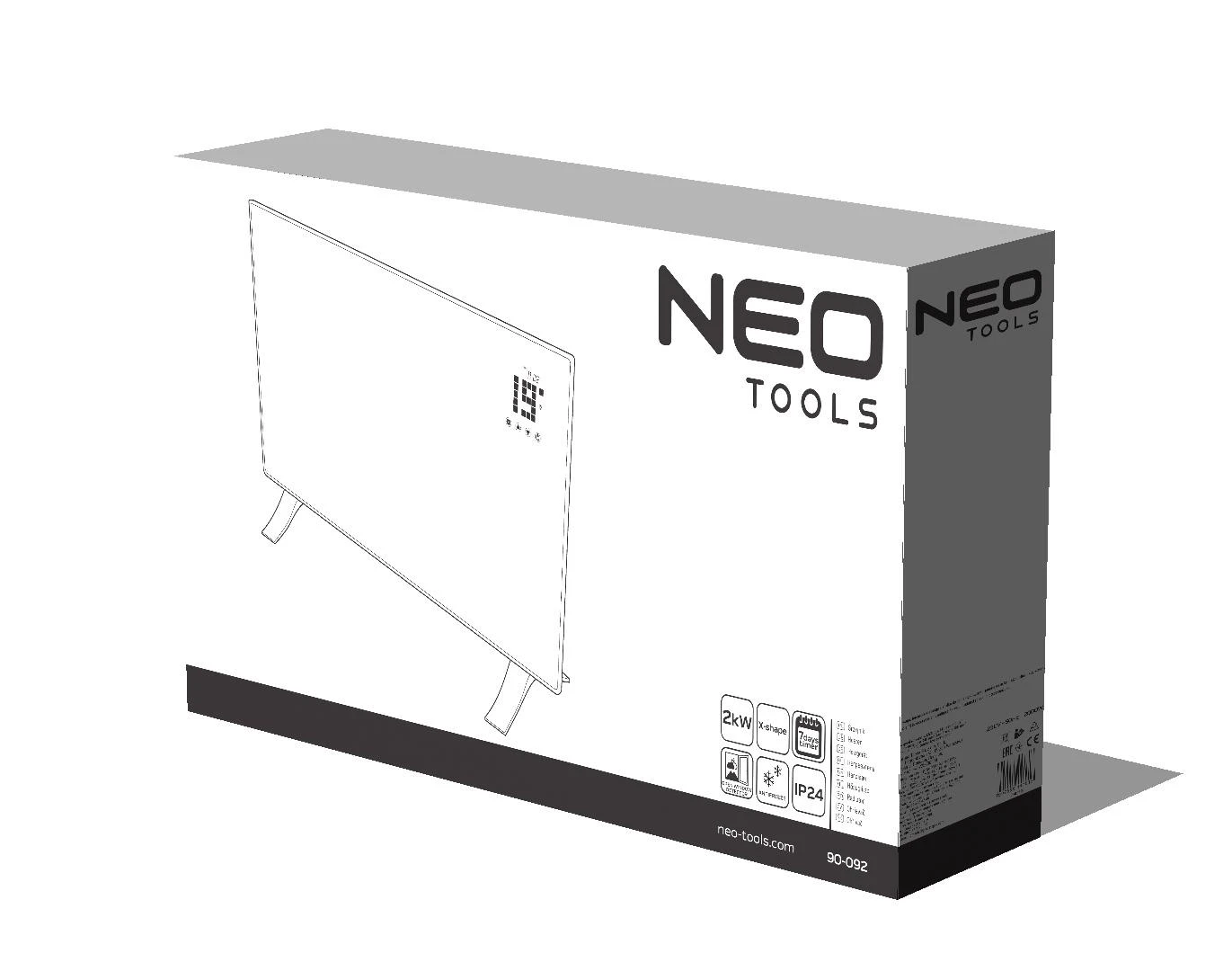 Elektrinis konvektorinis šildytuvas NEO TOOLS 90-092, 2000W