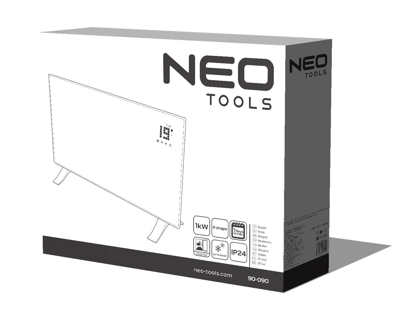 Elektrinis konvektorinis šildytuvas NEO TOOLS 90-090, 1000W