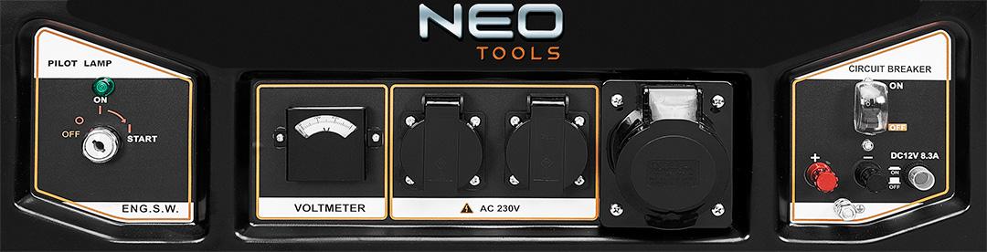 Benzininis elektros generatorius NEO TOOLS 6,0/6,5 kW (04-731)