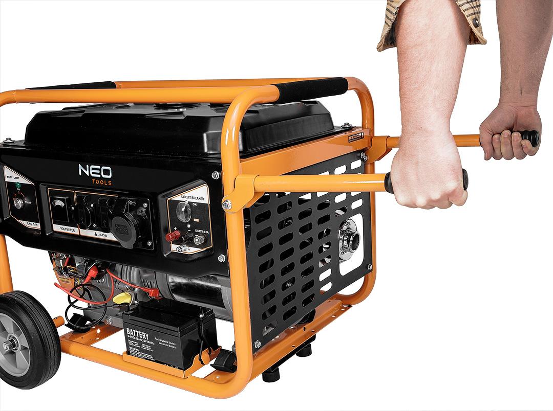 Benzininis elektros generatorius NEO TOOLS 6,0/6,5 kW (04-731)