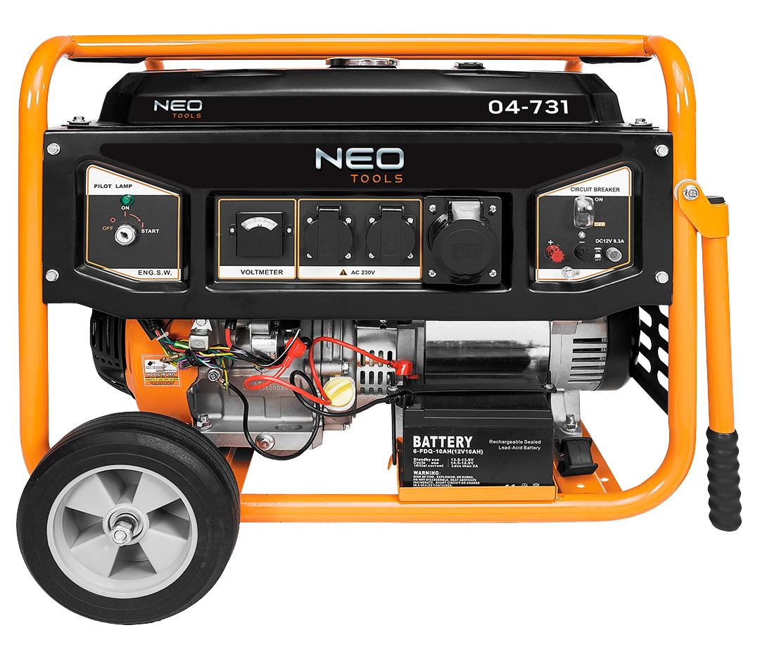 Benzininis elektros generatorius NEO TOOLS 6,0/6,5 kW (04-731)