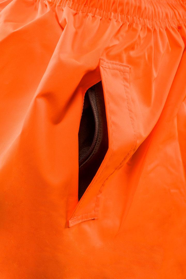 Spodnie Kelnės Vandeniui atsparios, oranžinės, gerai matomos darbo kelnės, S dydis
