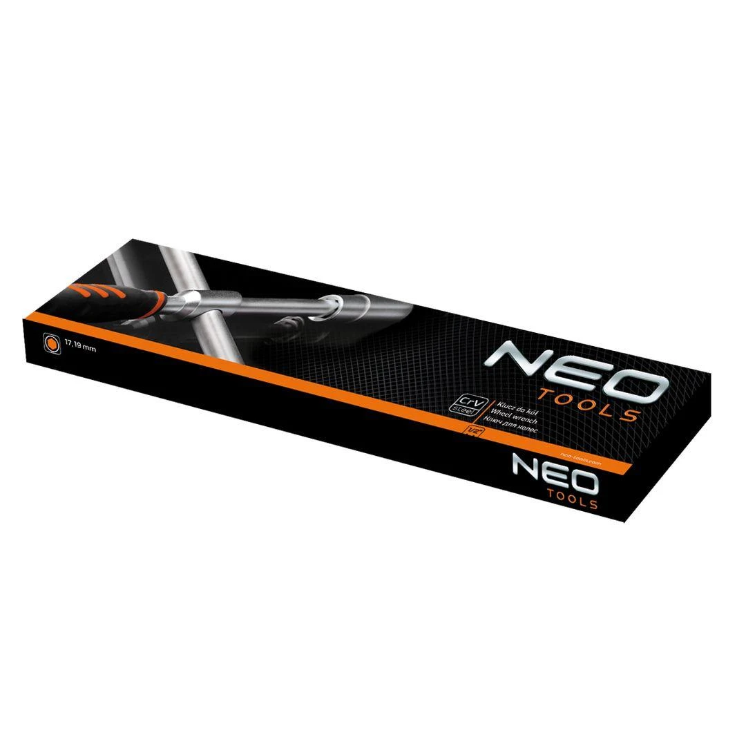 Ratų raktas NEO, 17 x 19 mm, 1/2", su gumuota rankena