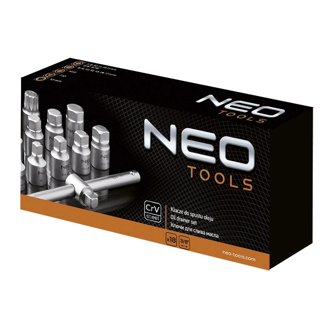 Neo Tools Neo Oil išleidimo veržliarakčiai 3/8 "18 vnt. (11-235)