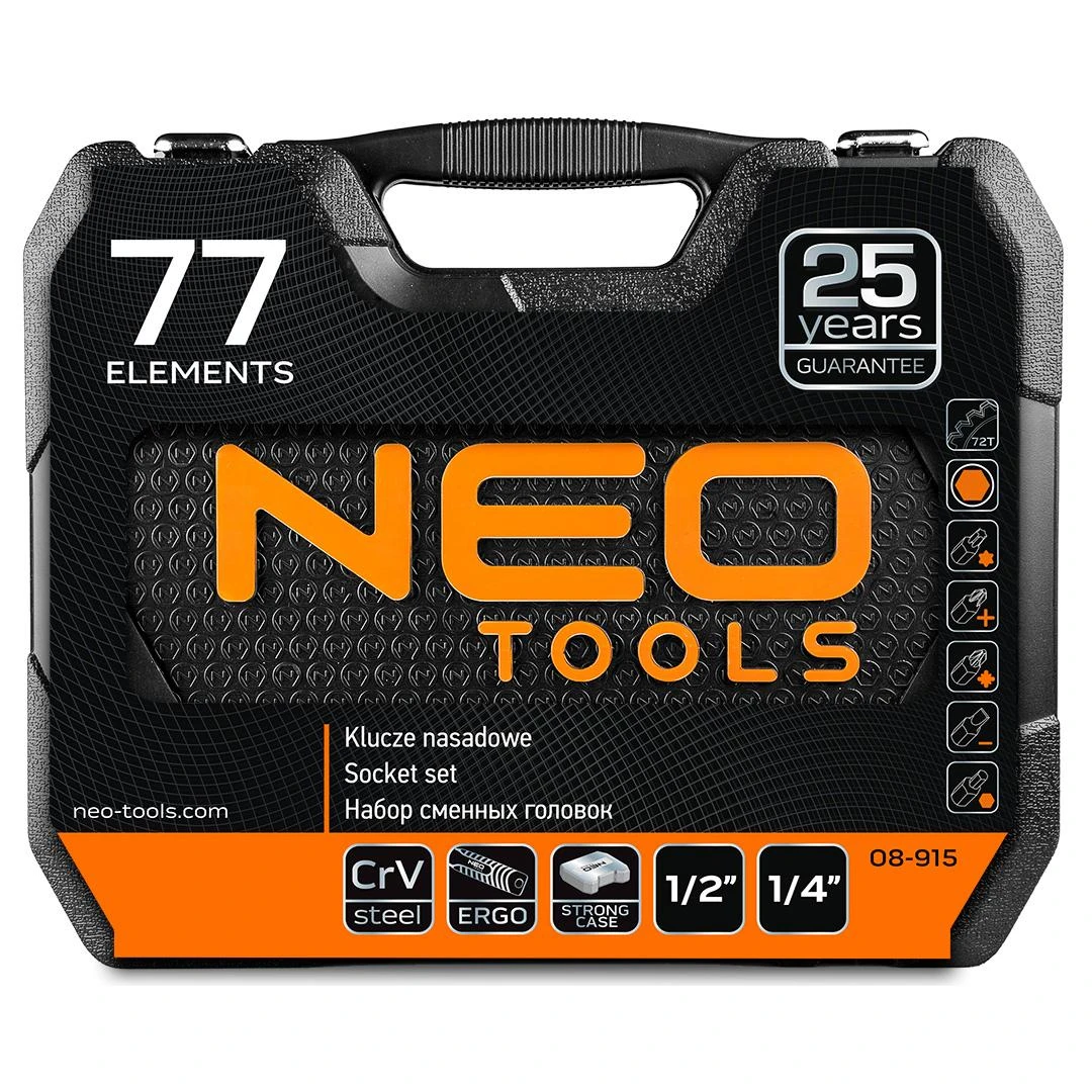 NEO tools 08-915 įrankių galvutė ir galvučių rinkinys