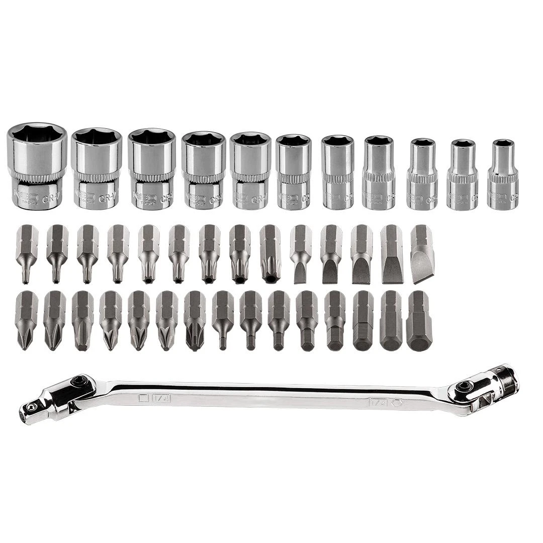 Neo Tools Antgalių rinkinys Neo 1/4", 41 vnt