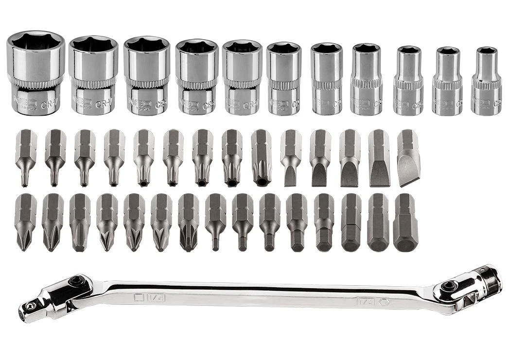 Klucze Antgalių rinkinys Neo 1/4", 41 vnt