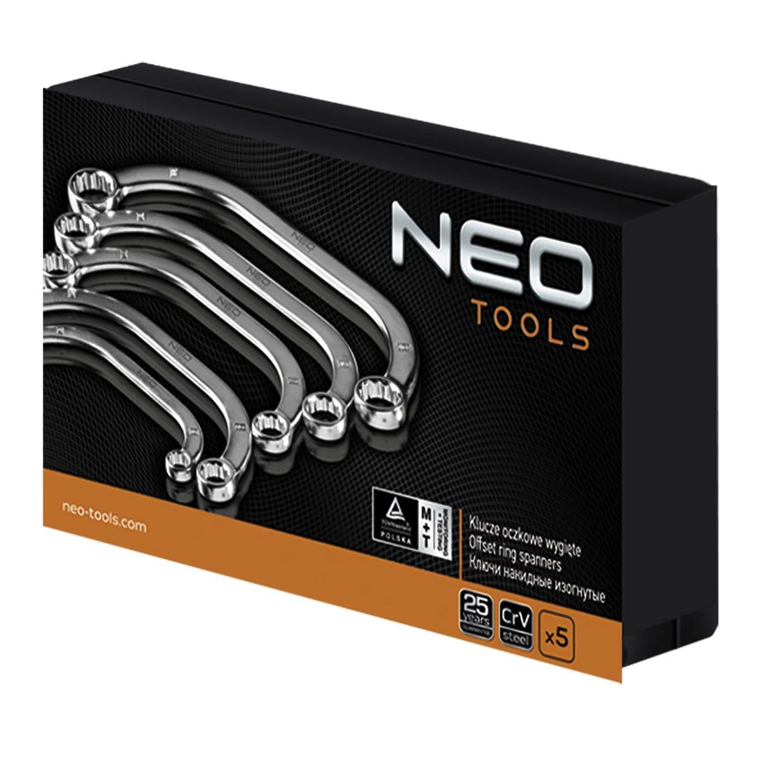 Neo Tools Pusmėnulio raktų rinkinys 5 dalių