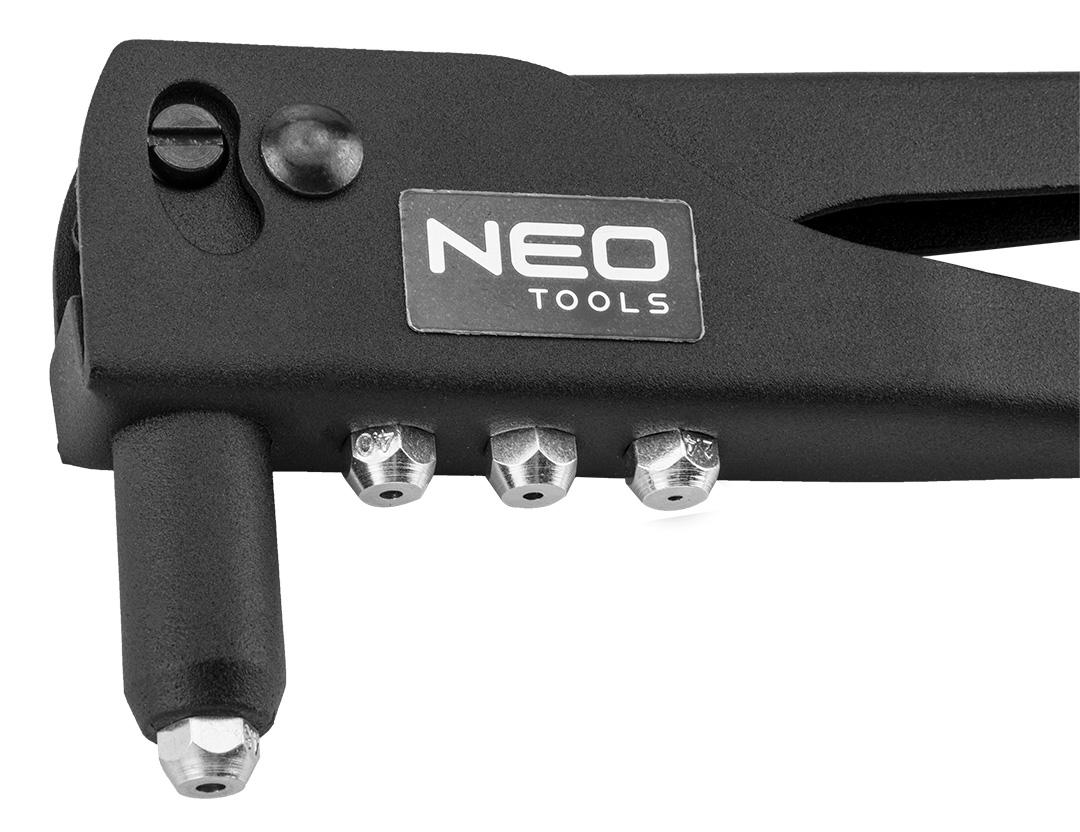 Neo Tools Kniedė plieninėms ir aliuminio kniedėms 2,4 / 3,2 / 4,0 / 4,8 mm