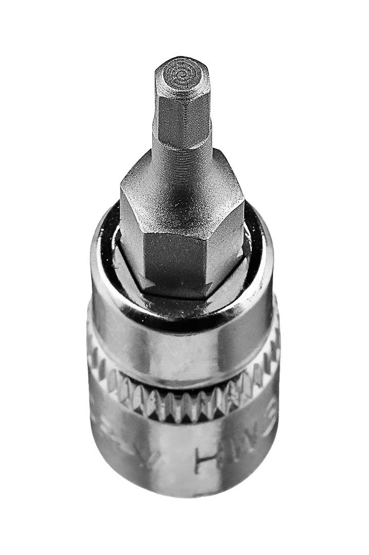 Końcówka H3 šešiakampis antgalis ant 1/4 colio lizdo, trumpas, 37 mm