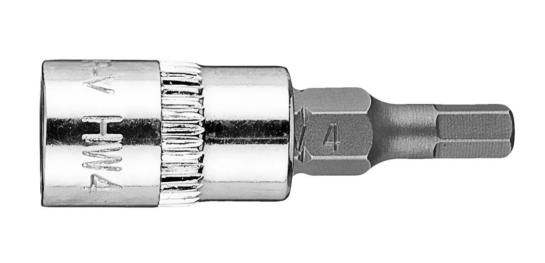 Końcówka H4 šešiakampis antgalis ant 1/4 colio lizdo, trumpas, 37 mm